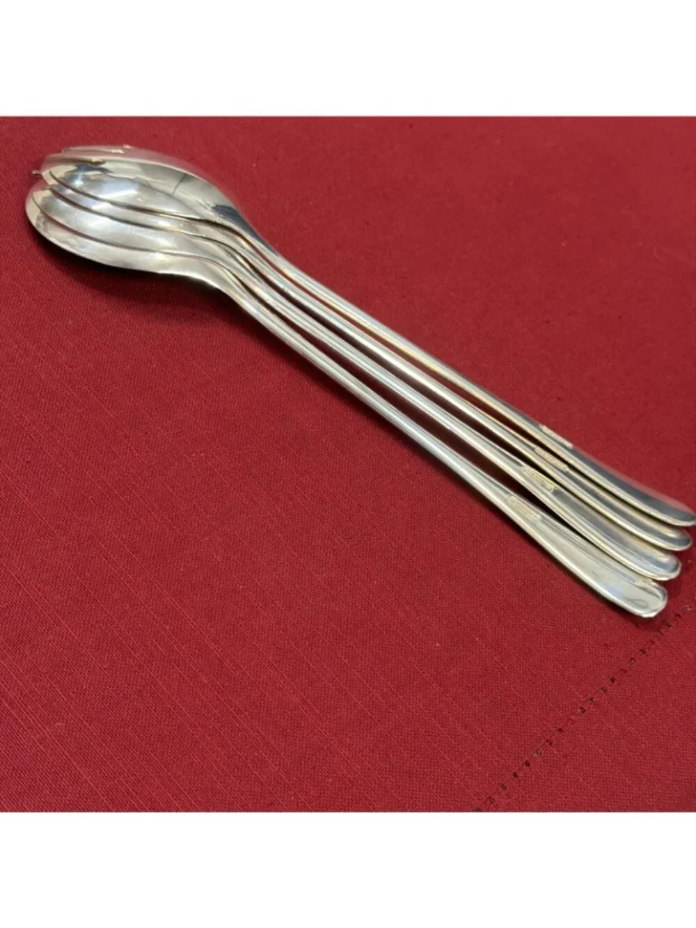 Vintage Italian Silverplate Salad Servers 2 Spoon Fork Sets 4 Pieces 9